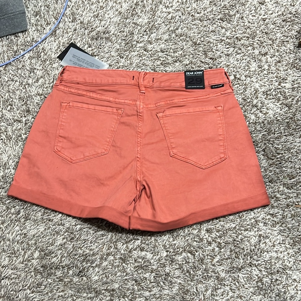 Gorgeous dusty coral color to your John jeans in a size 29 rolled up hem line - Picture 3 of 8